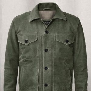 Vintage Italian Olive Ryan Reynolds Leather Jacket